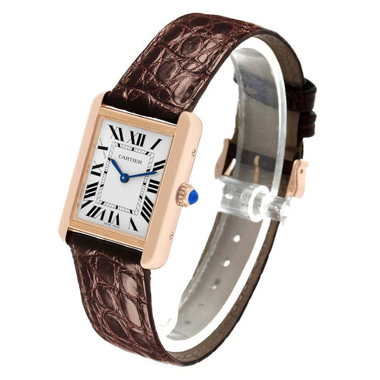 Cartier Tank Solo Rose Gold Ladies Watch W5200024 Papers