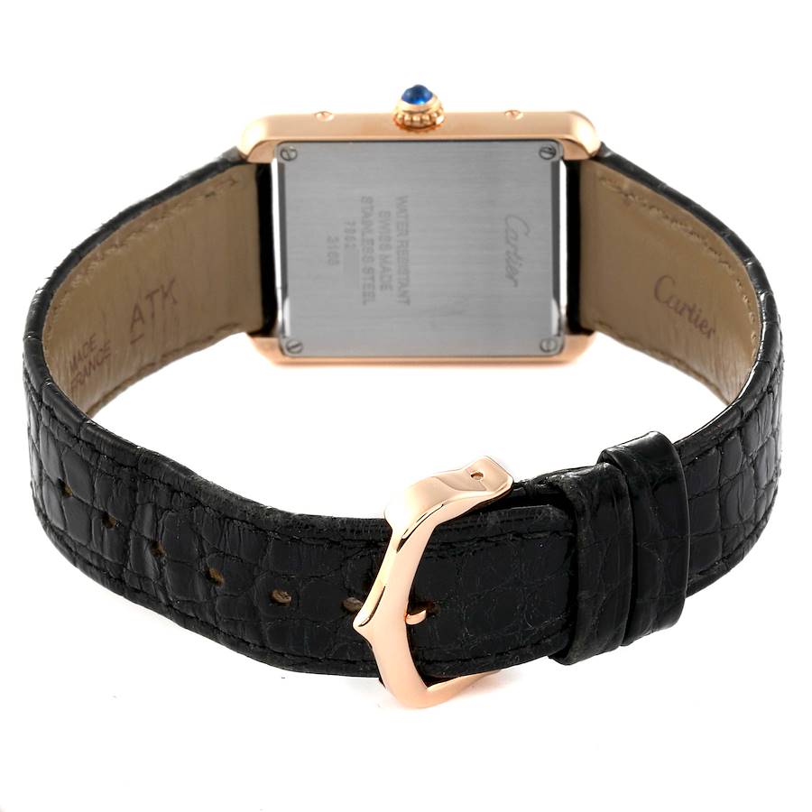 Cartier Tank Solo W5200024 18K Rose Gold Ladies Watch Box Papers
