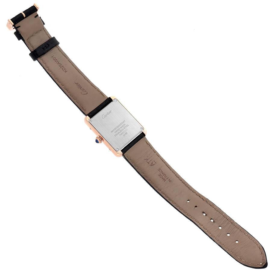 Cartier Tank Solo W5200024 18K Rose Gold Ladies Watch Box Papers